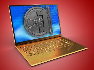 Altın bilgisayar çizimi 