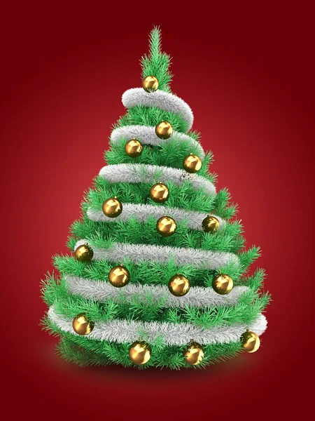 Ilustración 3d del árbol de Navidad — Foto de Stock