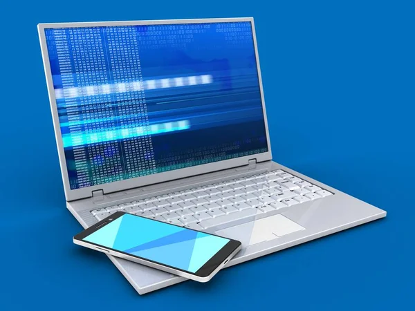 Ilustração do laptop — Fotografia de Stock
