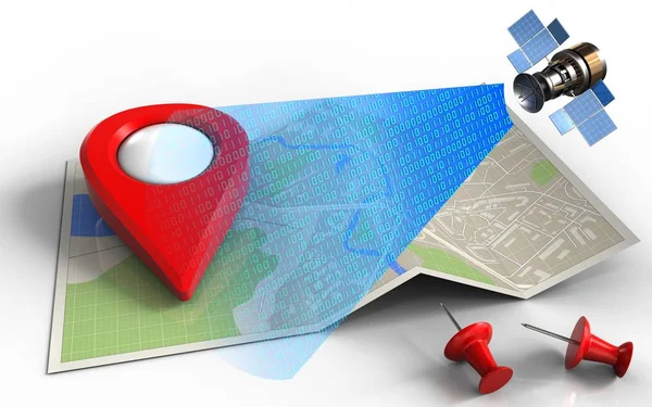 Illustration of map paper — Stock Photo, Image