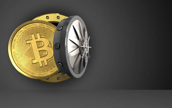 Bitcoin ストレージのイラスト — ストック写真