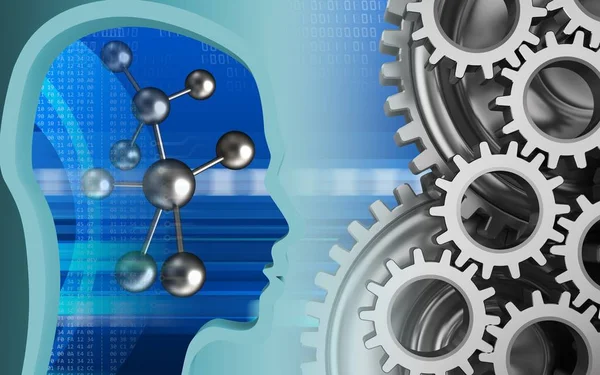  molekül arka plan üzerinde gösterimi