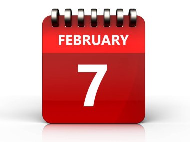 Beyaz arka plan üzerinde takvim