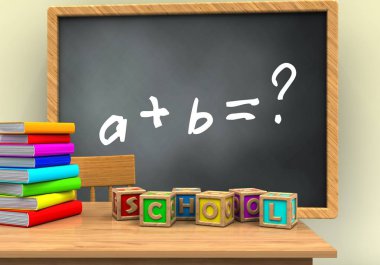 gri kara tahta çizimi