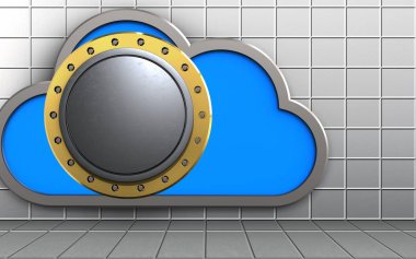 kasa kapısı ile bulut resmi