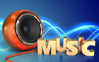 Turuncu hoparlör çizimi