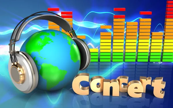  kulaklık Earth'te çizimi 