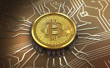 bitcoin arka plan üzerinde gösterimi