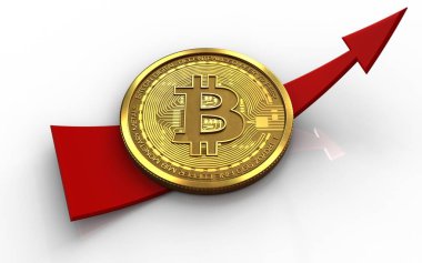 bitcoin arka plan üzerinde gösterimi