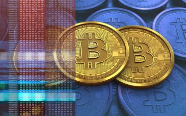 bitcoin arka plan üzerinde gösterimi