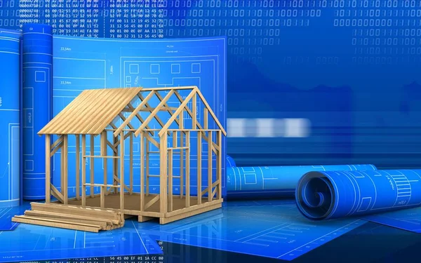 çerçeve ev çizimi