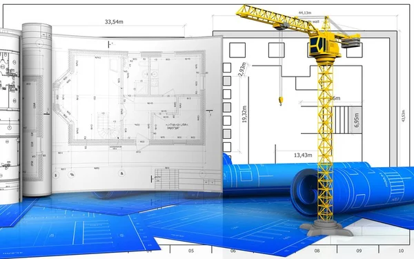 Vinç çizimlerle gösteren resim