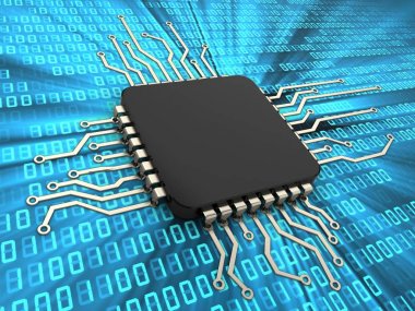 bilgisayar çipi gösteren resim