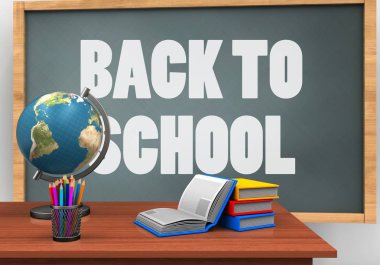  geri okul metin için yazı tahtası 