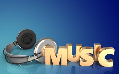 kulaklıklar üzerinde arka plan resmi