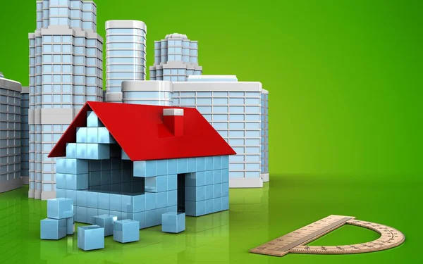 House blocks construction — Stock Photo, Image