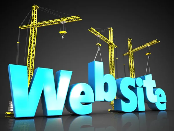 Website cor azul sobre preto — Fotografia de Stock
