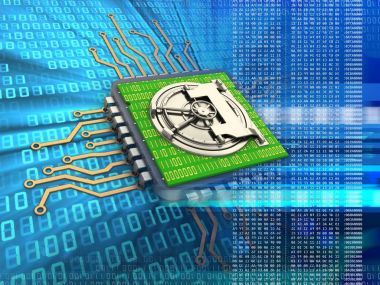  Elektronik mikroişlemci çizimi