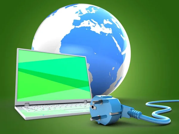 Illustration of laptop computer — Stock Photo, Image