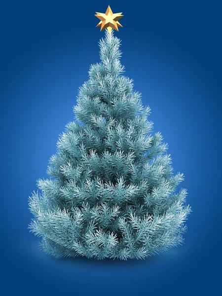 Árbol de Navidad azul — Foto de Stock