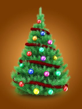 Noel ağacı 3D çizimi 