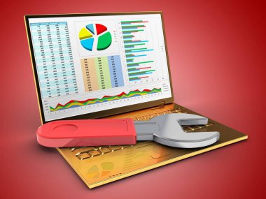 Altın bilgisayar çizimi 