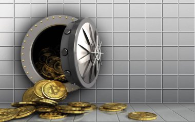  bitcoin arka plan üzerinde gösterimi