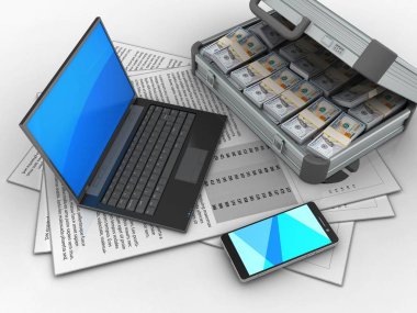 belgeleri arka plan üzerinde gösterimi 