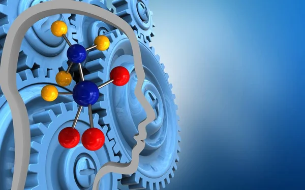 Illustration of molecule over  background — Stock Photo, Image