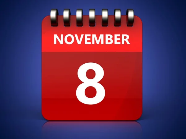 Abbildung des Novemberkalenders — Stockfoto