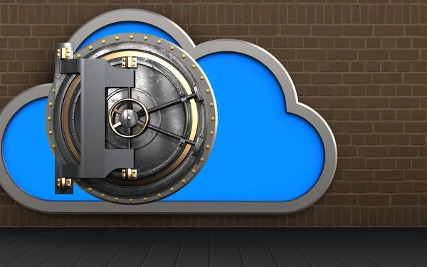 Cloud with vault door — Stock Photo, Image