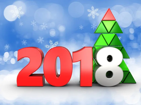 Illustrazione di 2018 anno su sfondo — Foto Stock