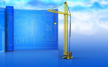 Rulo çizim ile vinç 