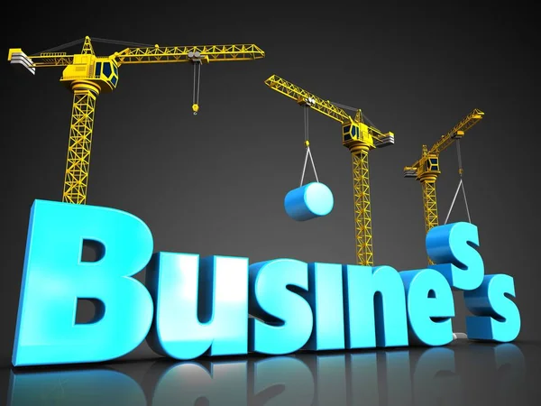Business blue color over black — Stock Photo, Image