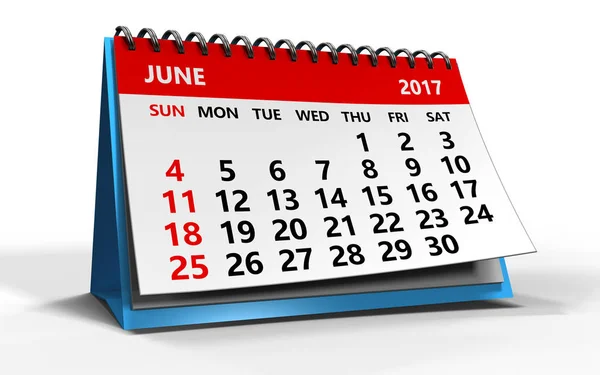 Illustration of june calendar — Stock Photo, Image