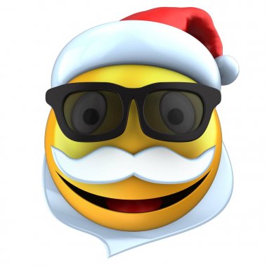  ifade gülümseme Noel şapka ile 