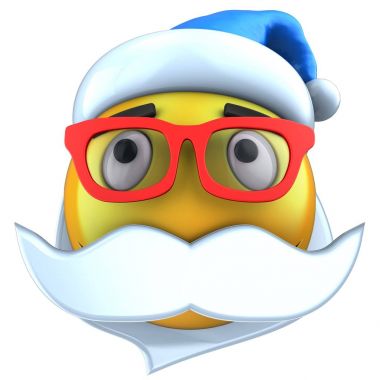  ifade gülümseme Noel şapka ile 