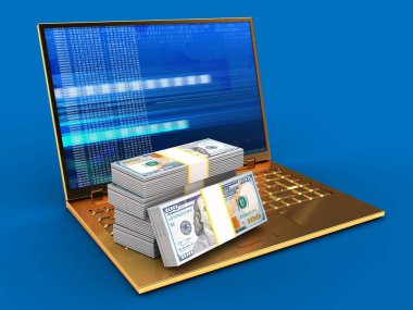 Altın bilgisayar çizimi 