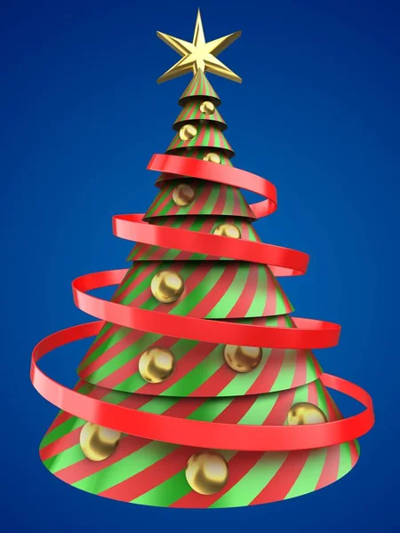Απεικόνιση του χριστουγεννιάτικο δέντρο — Φωτογραφία Αρχείου