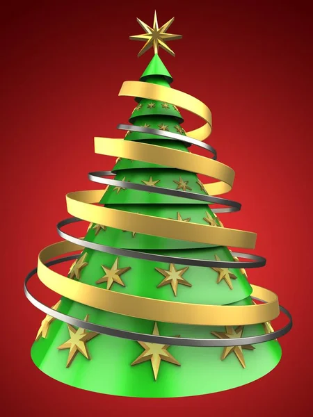 Árbol de Navidad verde claro — Foto de Stock