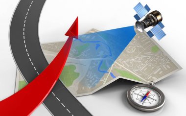  harita kağıt çizimde