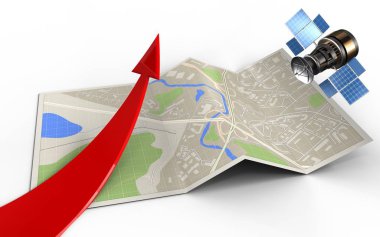  harita kağıt çizimde