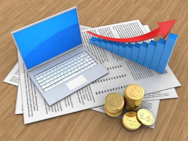 Kağıtları bilgisayarın çizimi 