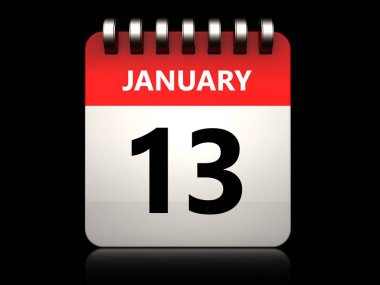  13 Ocak takvim