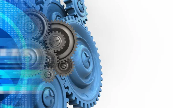 Illustration of gear   over background — Stock Photo, Image