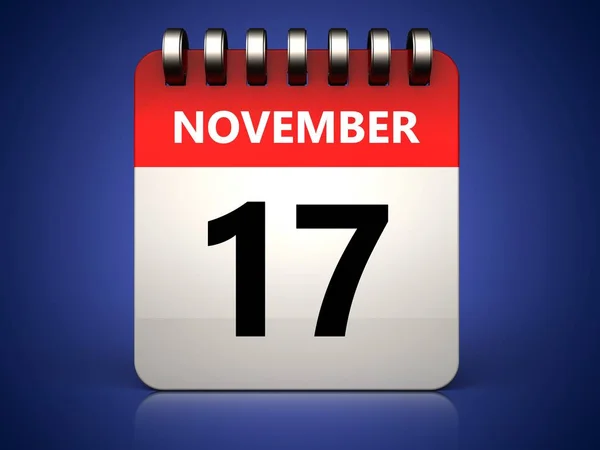 Иллюстрация ноябрьского календаря — стоковое фото