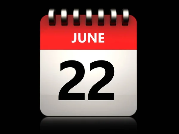Illustrazione del calendario di giugno — Foto Stock