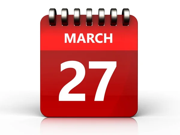 27 march calendar — Stock Photo, Image