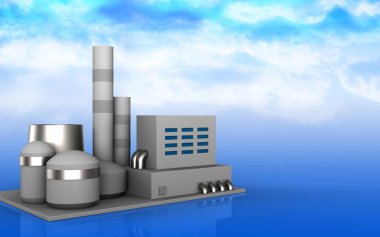  Fabrika arka plan üzerinde gösterimi