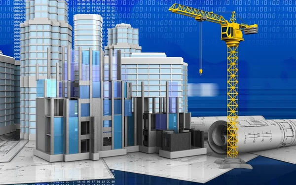 illüstrasyon inşaat ilerleme